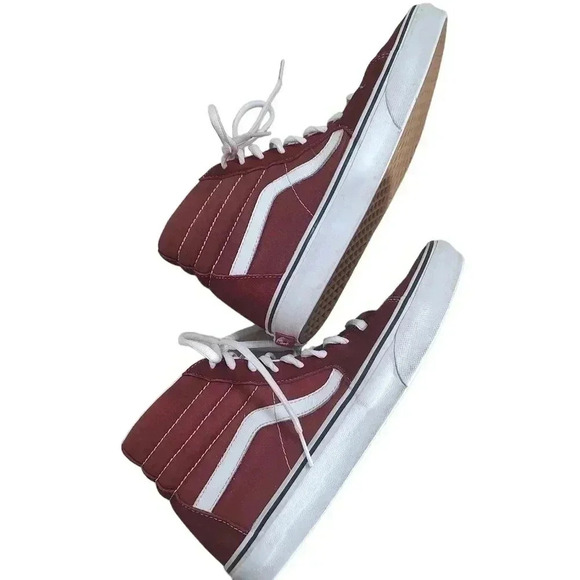 Vans SK8-Hi Skate Unisex Red Shoes - Picture 4 of 5